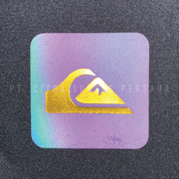 Custom 3D TPU Reflective Rainbow Logo Quicksilver Gold