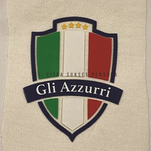 [Jasa Cetak Label] Silicone Transfer Timbul Logo Tim Bola International Italy