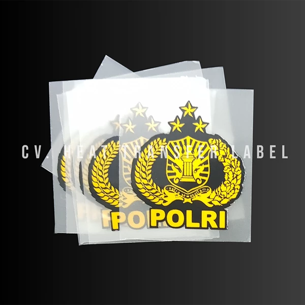 Cetak Stiker Heat Transfer label POLRI Logo